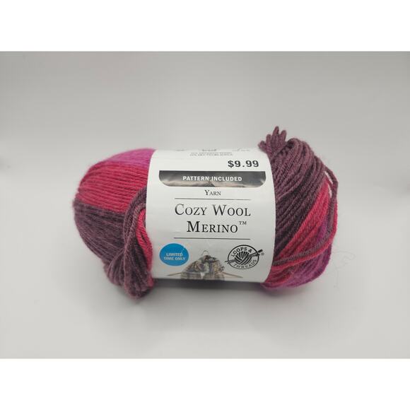 Loops & Threads Cozy Wool Merino Yarn Berry Multi 125g 312m Superwash 3ply - Picture 1 of 8